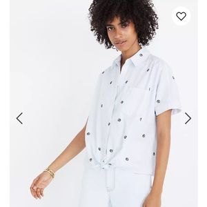 peace sign button down blouse | madewell